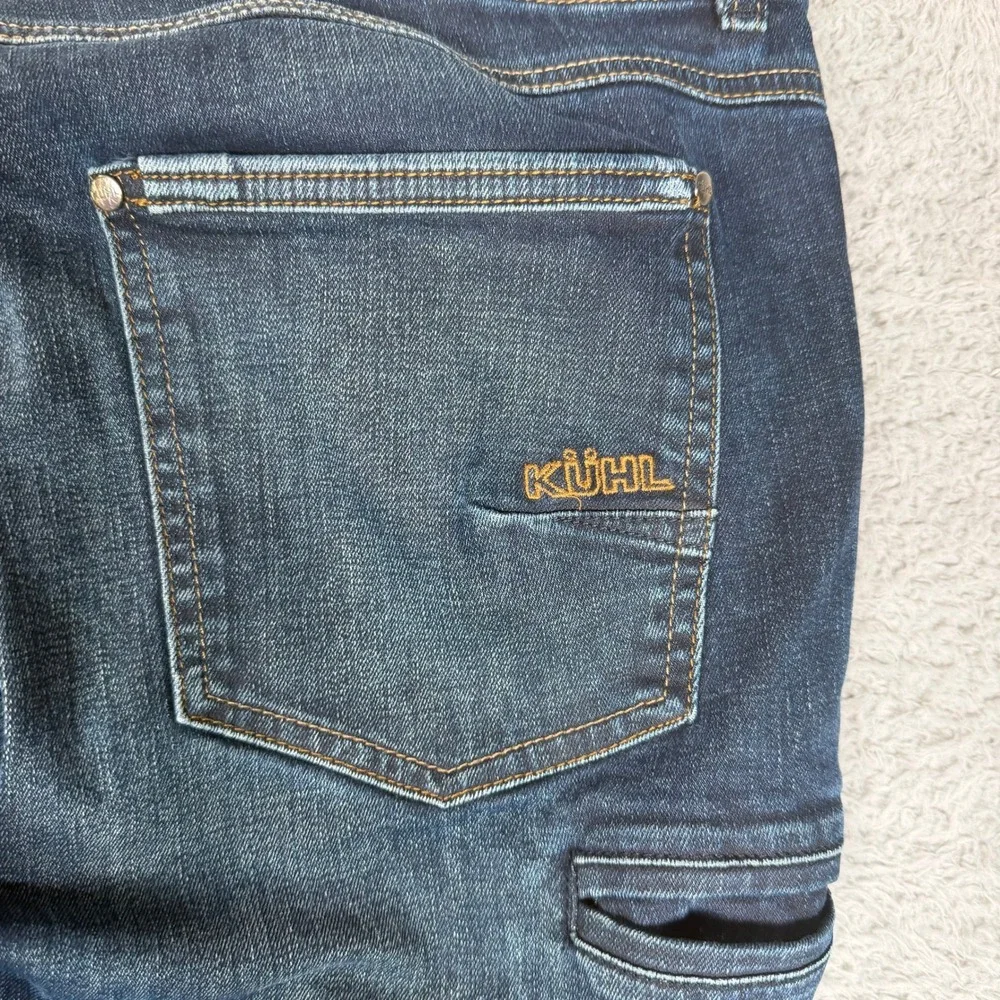 Kuhl Kanvus Jean Mens 39x31.5 Dark Wash Blue Articulated Knee Outdoor Pants - Picture 7 of 12